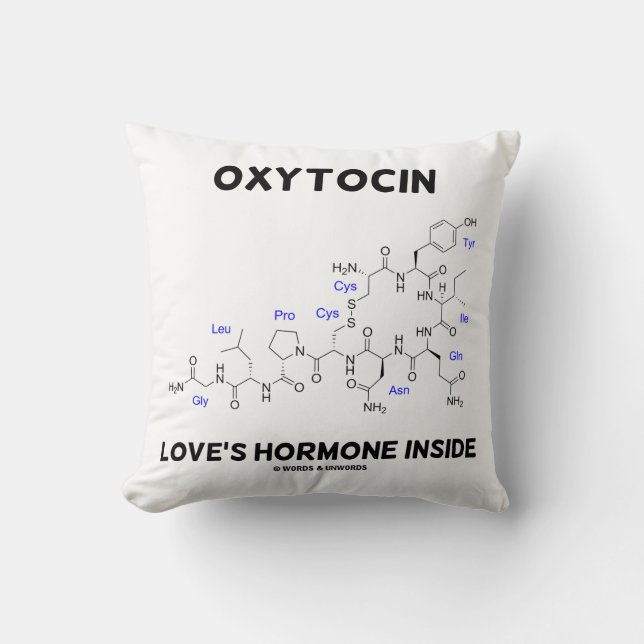 Das Hormon-Innere der Oxytocin-Liebe (Chemie) Kissen (Vorderseite)