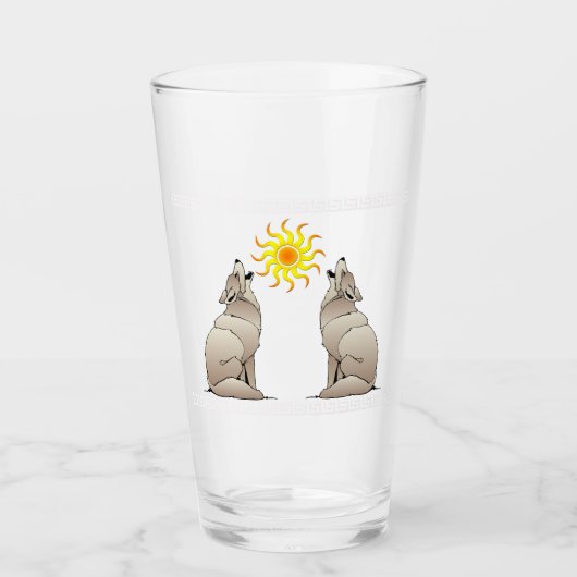 DAS HOWLING COYOTES BENEATEN EINE SÜDWESTLICHE SON GLAS (Vorderseite)