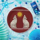 DAS HOWLING COYOTES BENEATEN EINE SÜDWESTLICHE SON PAPPTELLER (Party)