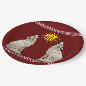 DAS HOWLING COYOTES BENEATEN EINE SÜDWESTLICHE SON PAPPTELLER (Schrägansicht)