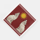 DAS HOWLING COYOTES BENEATEN EINE SÜDWESTLICHE SON SERVIETTE (Ecke)