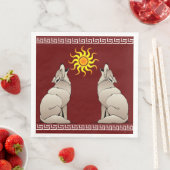 DAS HOWLING COYOTES BENEATEN EINE SÜDWESTLICHE SON SERVIETTE (Beispiel)