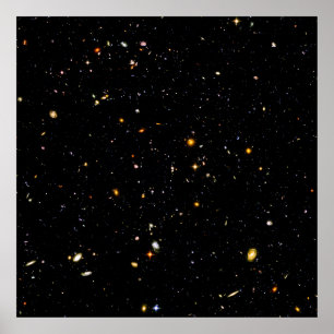 Das Hubble Ultra Deep Field - Foto der Galaxien Poster