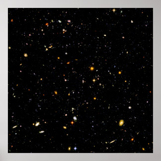 Das Hubble Ultra Deep Field - Foto der Galaxien Poster