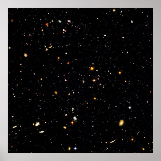Das Hubble Ultra Deep Field - Foto der Galaxien Poster (Vorne)