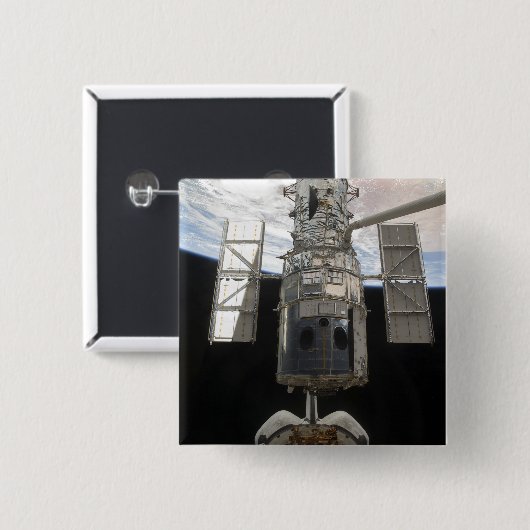 Das Hubble-Weltraumteleskop erscheint Button (Vorne & Hinten)