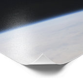 Das Hubble-Weltraumteleskop im Orbit über der Erde Fotodruck (Ecke)