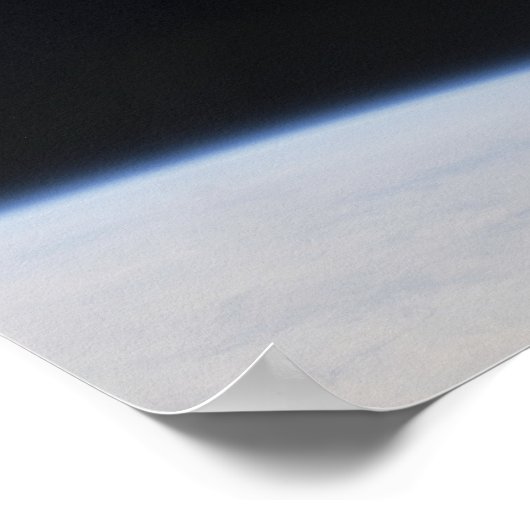 Das Hubble-Weltraumteleskop im Orbit über der Erde Poster (Ecke)