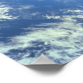 Das Hubble-Weltraumteleskop mit blauer Erde Poster (Ecke)