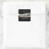 Das Hubble-Weltraumteleskop Quadratischer Aufkleber (Tasche)
