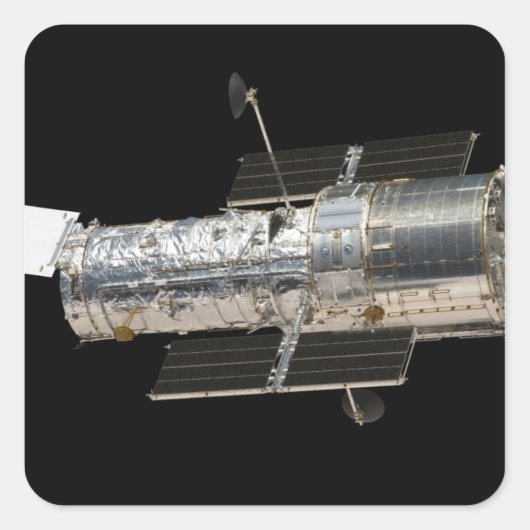 Das Hubble-Weltraumteleskop Quadratischer Aufkleber (Vorderseite)