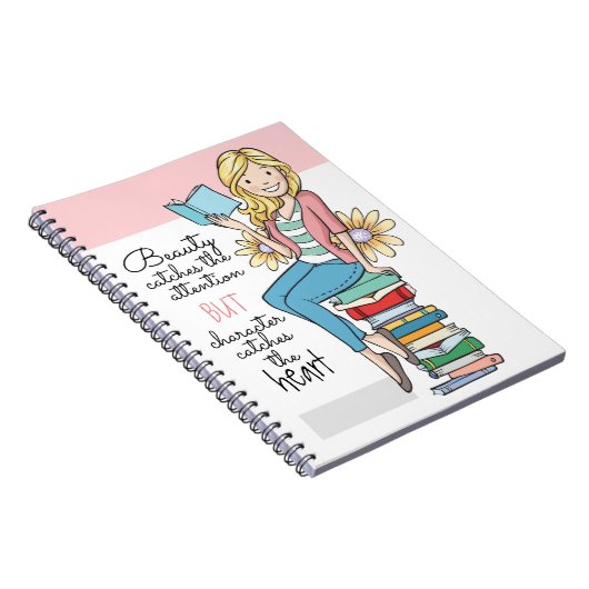 Das hübsche Notizbuch oder die Zeitschrift eines Notizblock (Rechte Seite)