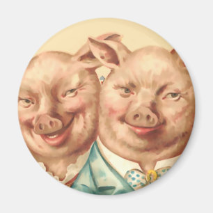 Das hübsche Schweinepaar Magnet