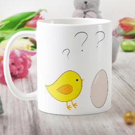 Das Huhn oder das Ei Niedlich Osterfest Cartoon Fu Kaffeetasse