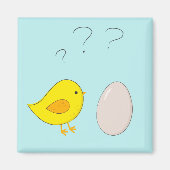 Das Huhn oder das Ei niedlich Osterfest Cartoon Magnet (Vorne)