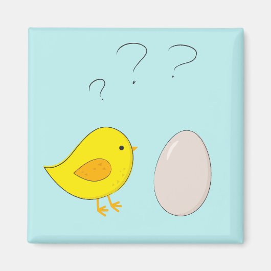 Das Huhn oder das Ei niedlich Osterfest Cartoon Magnet (Vorne)