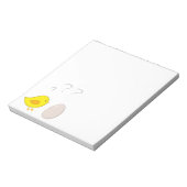 Das Huhn oder das Ei niedlich Osterfest Cartoon Notizblock (Rotiert)