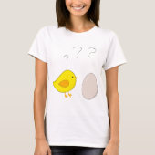 Das Huhn oder das Ei Niedlichen Cartoon Ostern T-Shirt (Vorderseite)