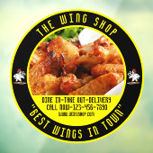 Das Huhn Wing Restaurant Große Front individuell g Fensteraufkleber (Blatt 3)