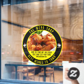 Das Huhn Wing Restaurant Große Front individuell g Fensteraufkleber (Café-Fenster)