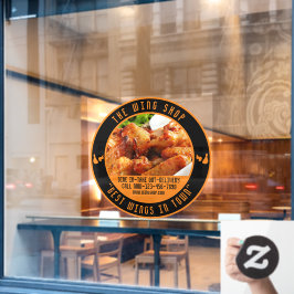 Das Huhn Wing Restaurant Große Front individuell g Fensteraufkleber
