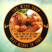 Das Huhn Wing Restaurant Große Front individuell g Fensteraufkleber (Blatt 3)