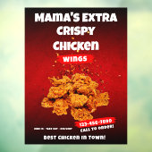 Das Huhn Wing Restaurant Große Front individuell g Fensteraufkleber (Blatt 3)