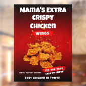 Das Huhn Wing Restaurant Große Front individuell g Fensteraufkleber (Blatt 2)