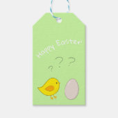 Das Hühnchen oder der Ei Osterfest Cartoon Niedlic Geschenkanhänger (Vorderseite)