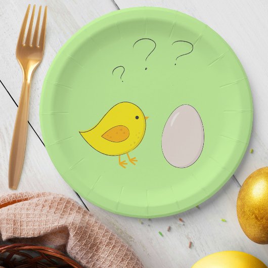 Das Hühnchen oder der Niedliche Osterspass des Eie Pappteller