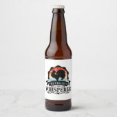 Das Hühnerflüstern beim Funny Bierflaschenetikett (Vorderseite)