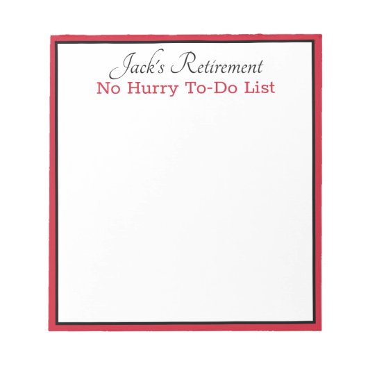 Das humorvolle Notizblock des Custom Retiree (Vorderseite)