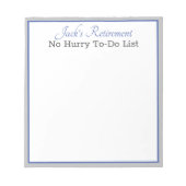Das humorvolle Notizblock des Custom Retiree (Vorderseite)