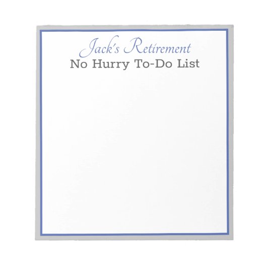 Das humorvolle Notizblock des Custom Retiree (Vorderseite)