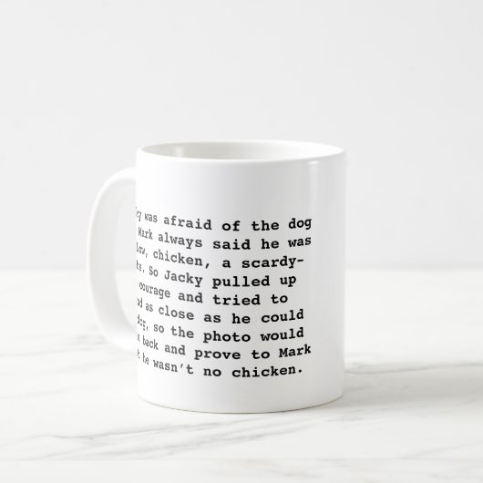 Das Hündchen verletzt Sie nicht Kaffeetasse (Vorderseite Links)