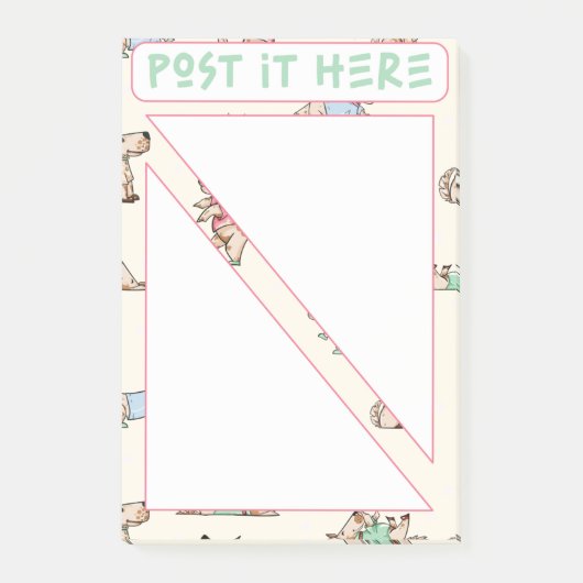 Das Hundeleben hat es hier postuliert Post-it Klebezettel (Vorderseite)