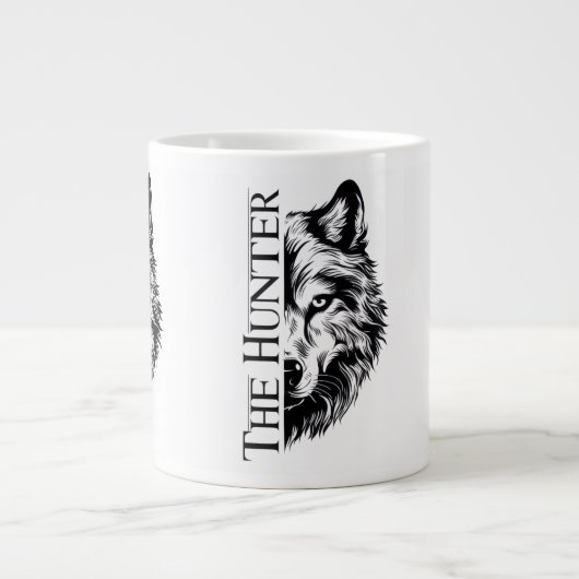 Das Hunter Wolf Tassendesign Jumbo-Tasse (Vorderseite)