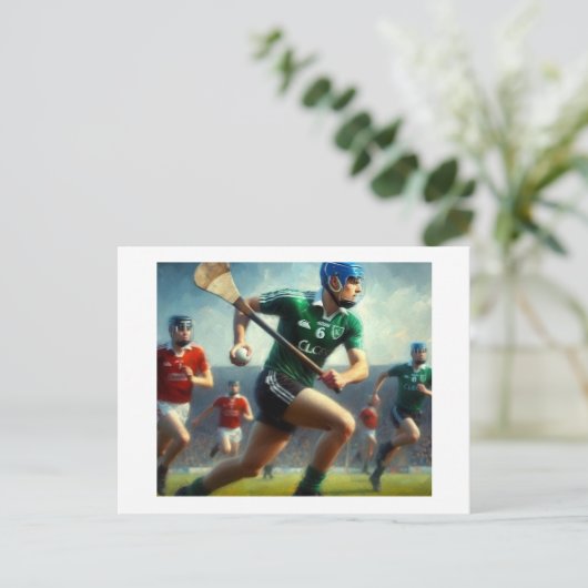 Das Hurling Match Postkarte (Stehend Vorderseite)