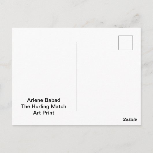 Das Hurling Match Postkarte (Rückseite)
