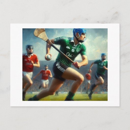 Das Hurling Match Postkarte (Vorderseite)