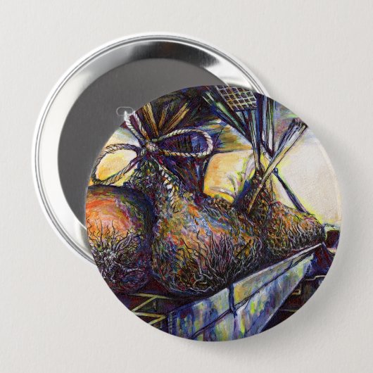 Das Hurling-Schicksal des Lebens Button (Vorne & Hinten)