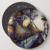 Das Hurling-Schicksal des Lebens Button (Vorne & Hinten)