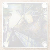 Das Hurling-Schicksal des Lebens Glasuntersetzer (Rückseite)