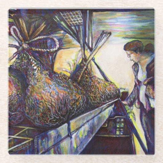 Das Hurling-Schicksal des Lebens Glasuntersetzer (Vorderseite)