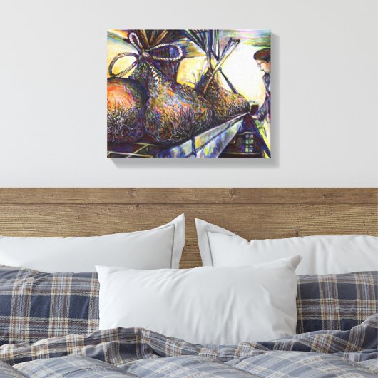 Das Hurling-Schicksal des Lebens Leinwanddruck (Insitu (Schlafzimmer))