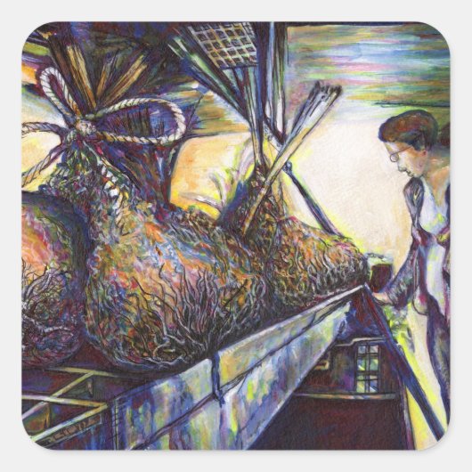 Das Hurling-Schicksal des Lebens Quadratischer Aufkleber (Vorderseite)