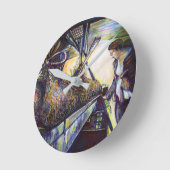 Das Hurling-Schicksal des Lebens Runde Wanduhr (Winkel)