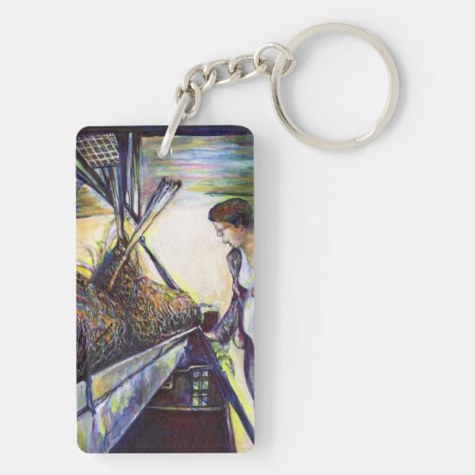 Das Hurling-Schicksal des Lebens Schlüsselanhänger (Rückseite)