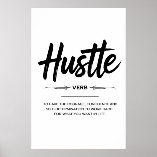 Das Hustle-Mindset Poster (Vorne)