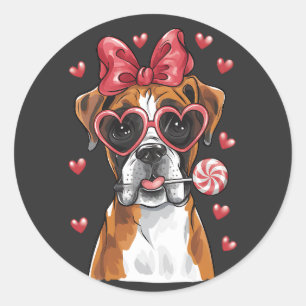 Das Icon von Boxer und Lollipop. Runder Aufkleber
